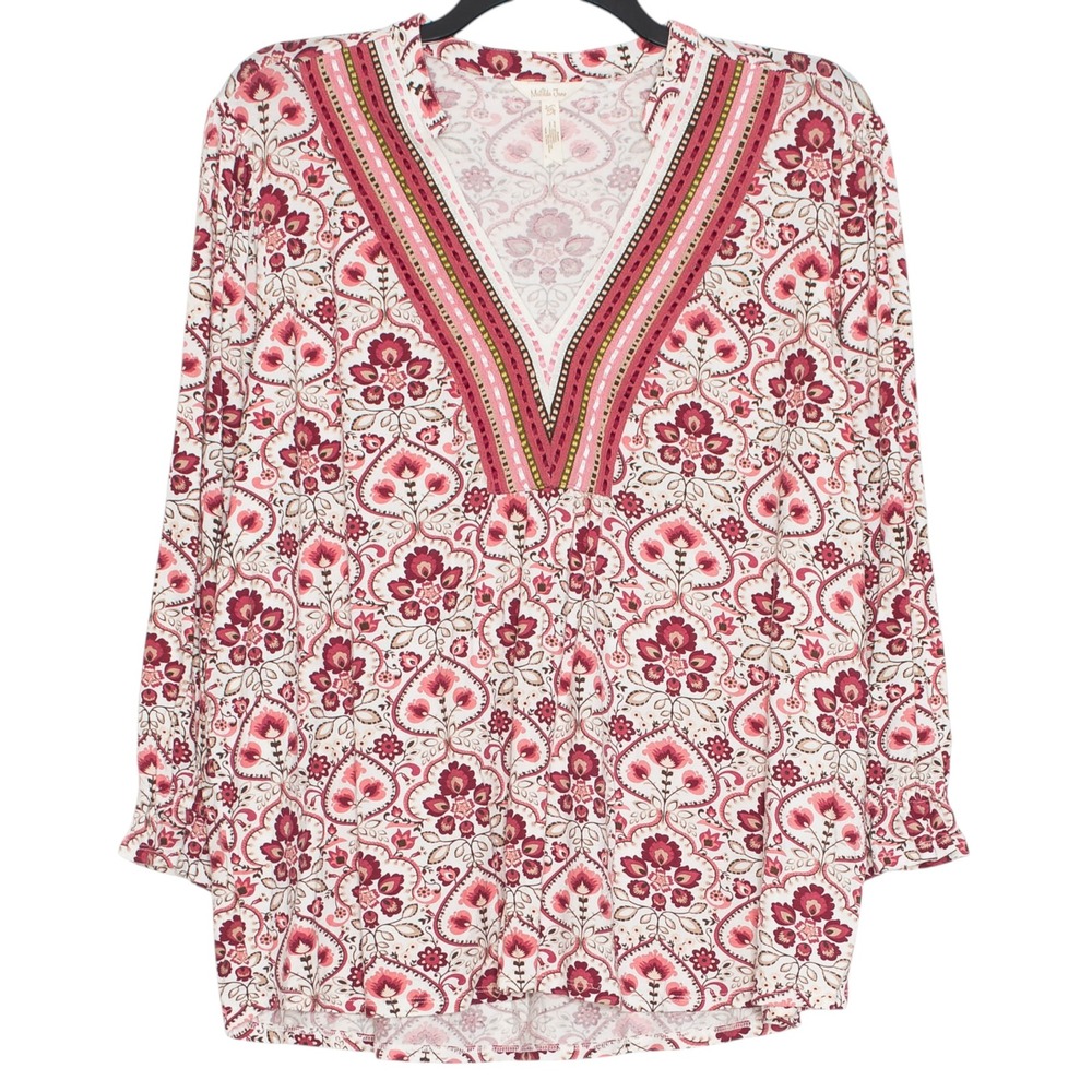 Matilda Jane 3/4 Sleeve Floral Top Peasant Boho Cottagecore Romantic Flowy XXL